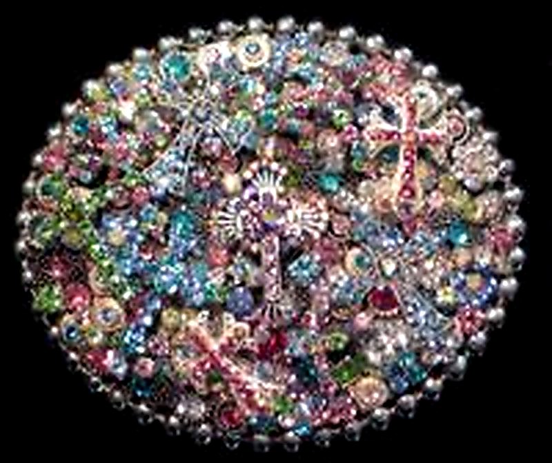 Crystallized Layered Large Oval