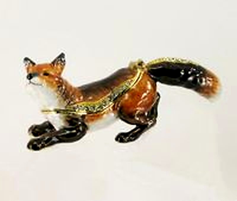 Kingspoint "Hunter the Fox" Trinket Box & Necklace