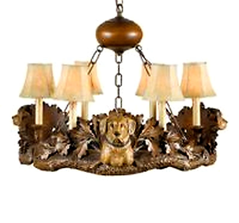 Yellow Labrador Dog Chandelier