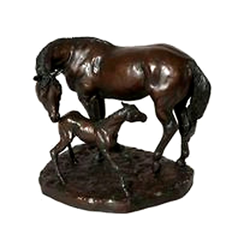 Mare & Foal Statue