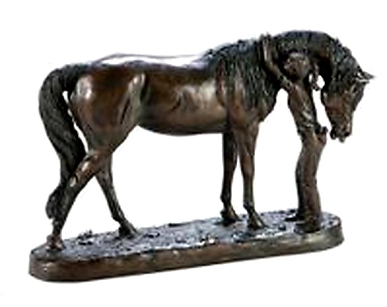 Girl & Her Horse Sculpture