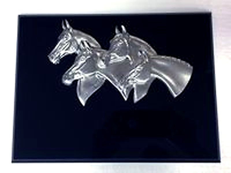 Pewter Four Horse Head Premium Plaque