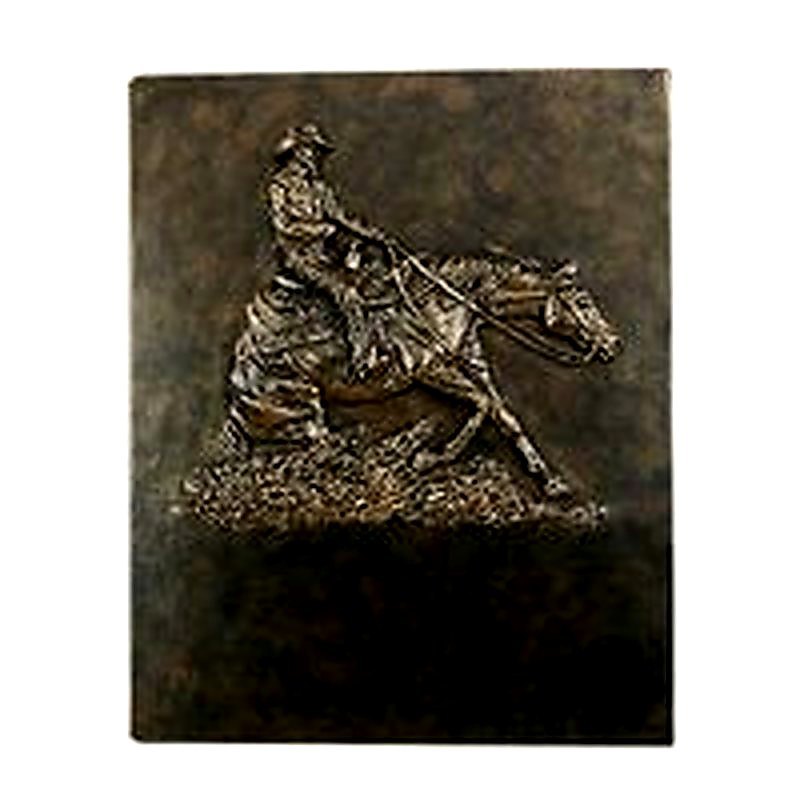 "Ride N' Slide" Reining Horse Wall Mount Plaque