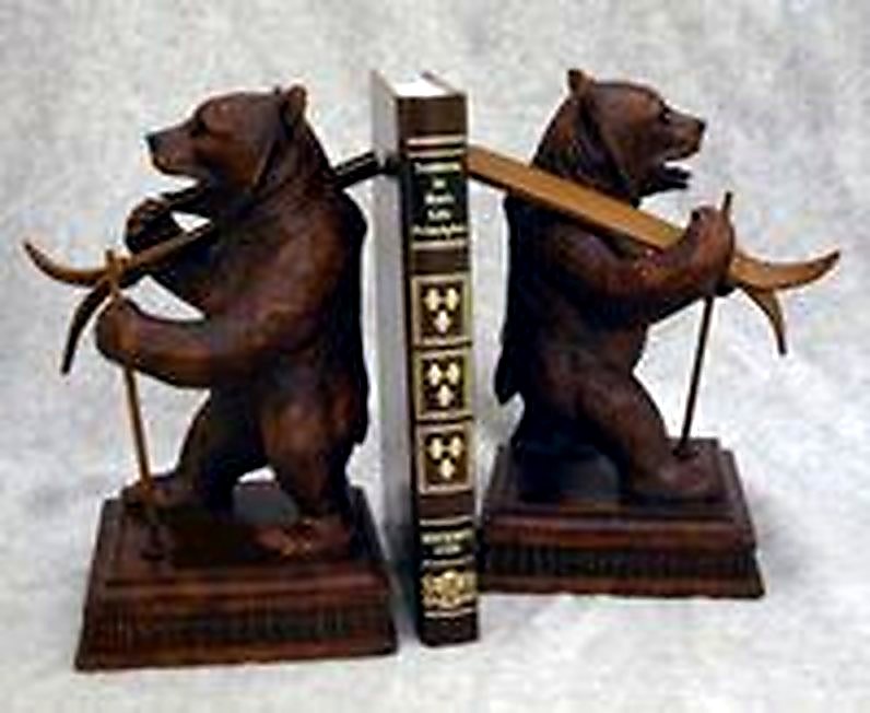 Ski Bears Bookends