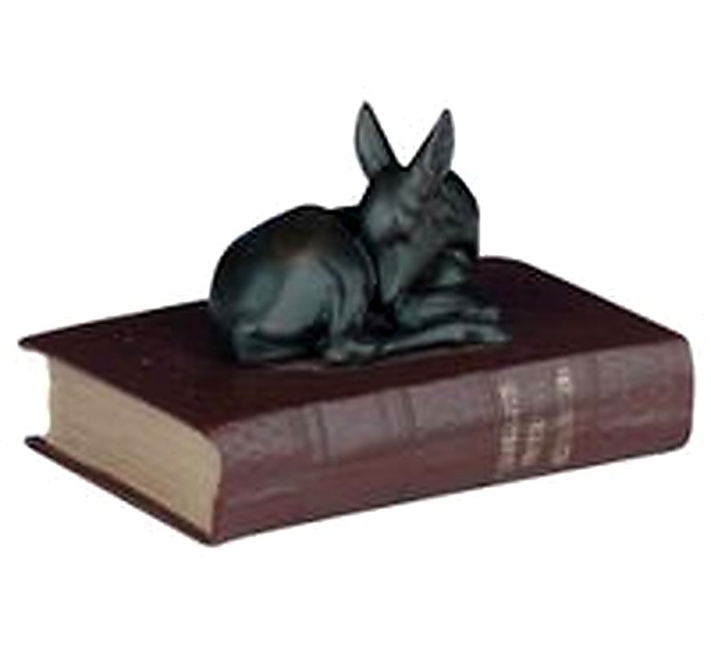 Deer Fawn Statue On A Book