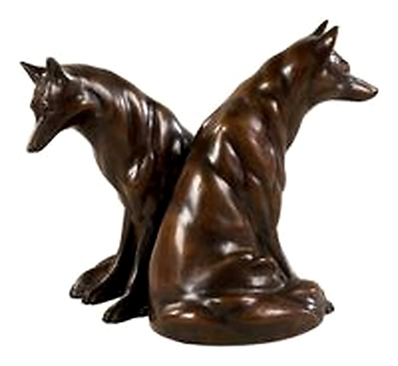 Fox Mates Sculpture