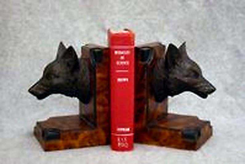 Fox Head Bookends