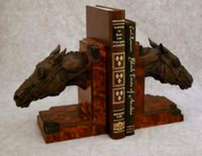 Racehorse Head Bookends