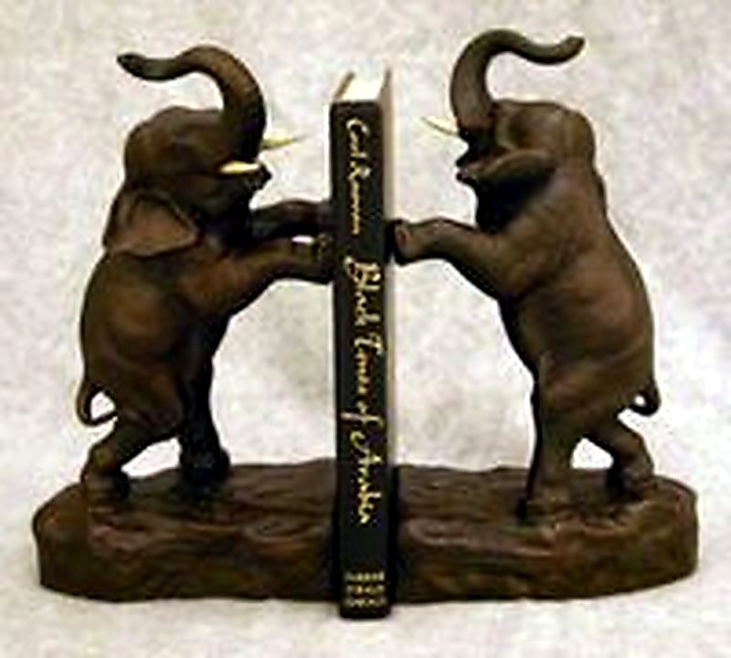 Standing Elephant Bookends