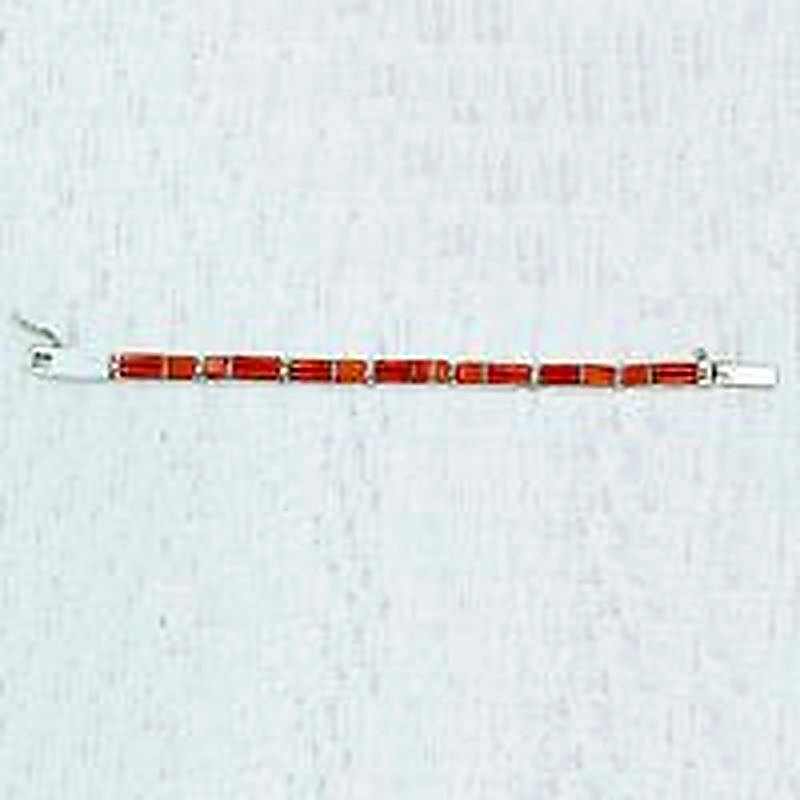 Red Coral Link Bracelet