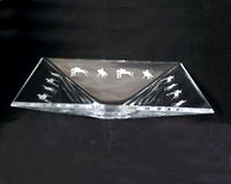 Crystal Pyramid Footed Platter