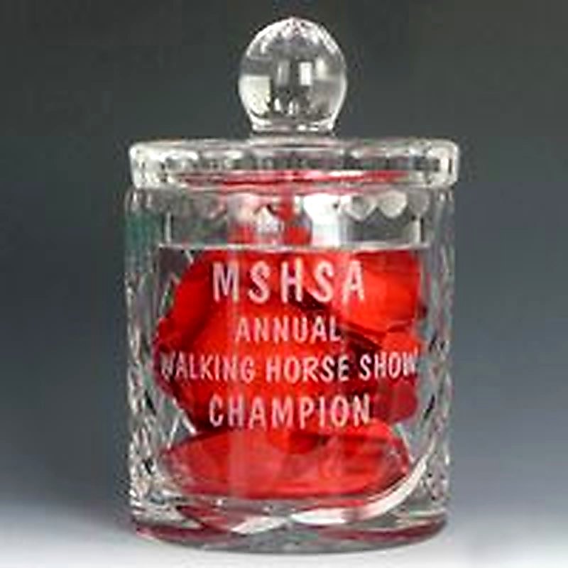 Large 7.5" Optical Crystal Biscuit Barrel