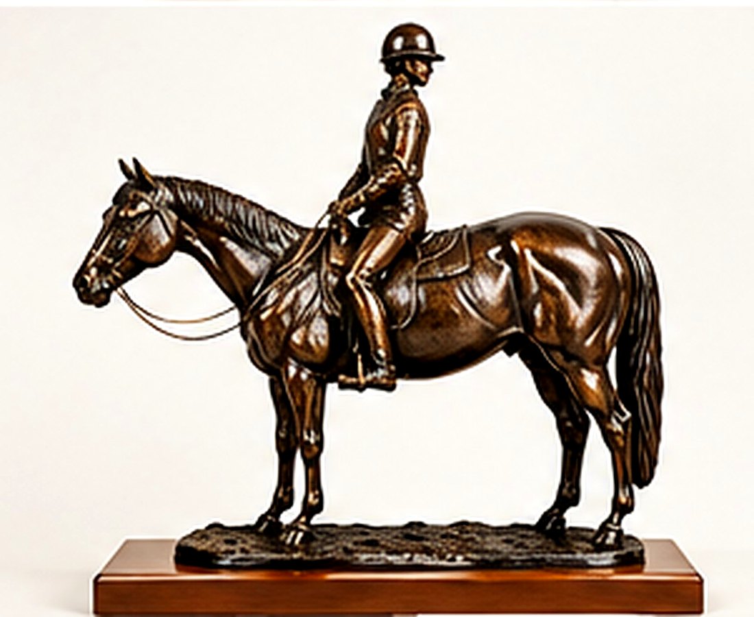 "Dressage Salute" Trophy in Antique Bronze