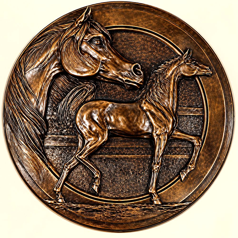 Cold Cast Bronze Classic Arabian Wall Plaque