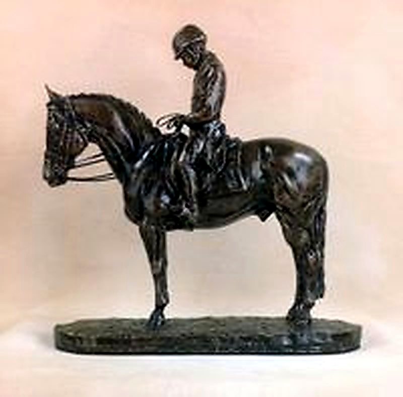 "Dressage Salute" in Antique Bronze