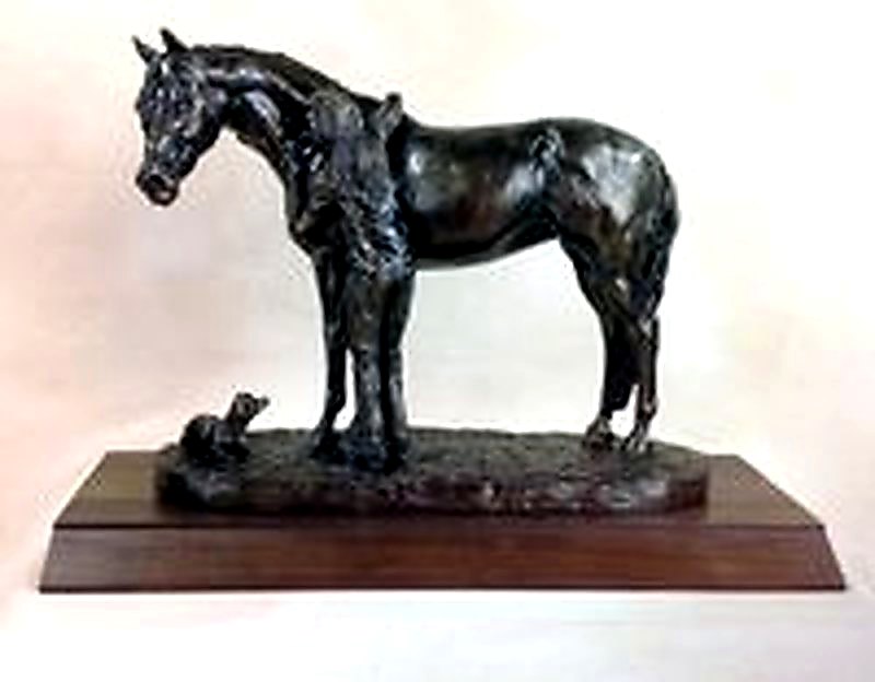 "Best Friends" Antique Bronze Statue
