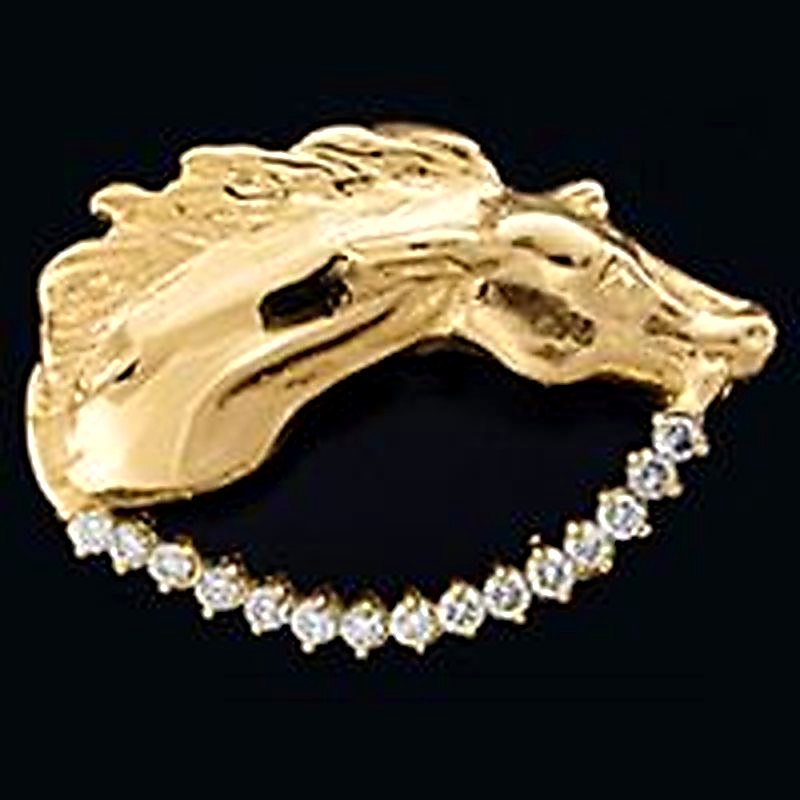 Horse Head Diamond Rein Pendant