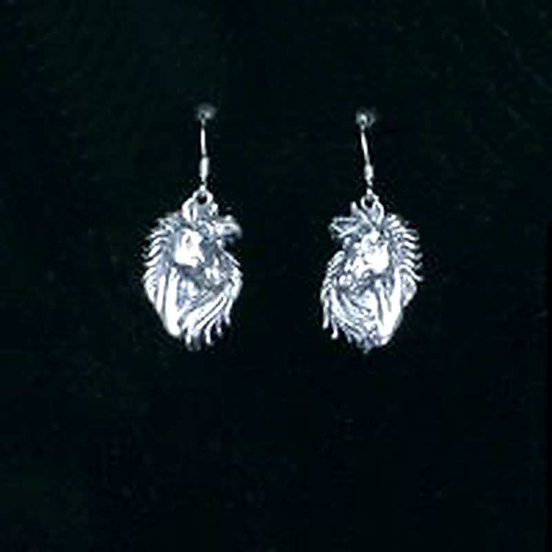 Windblown Horse Head Earrings